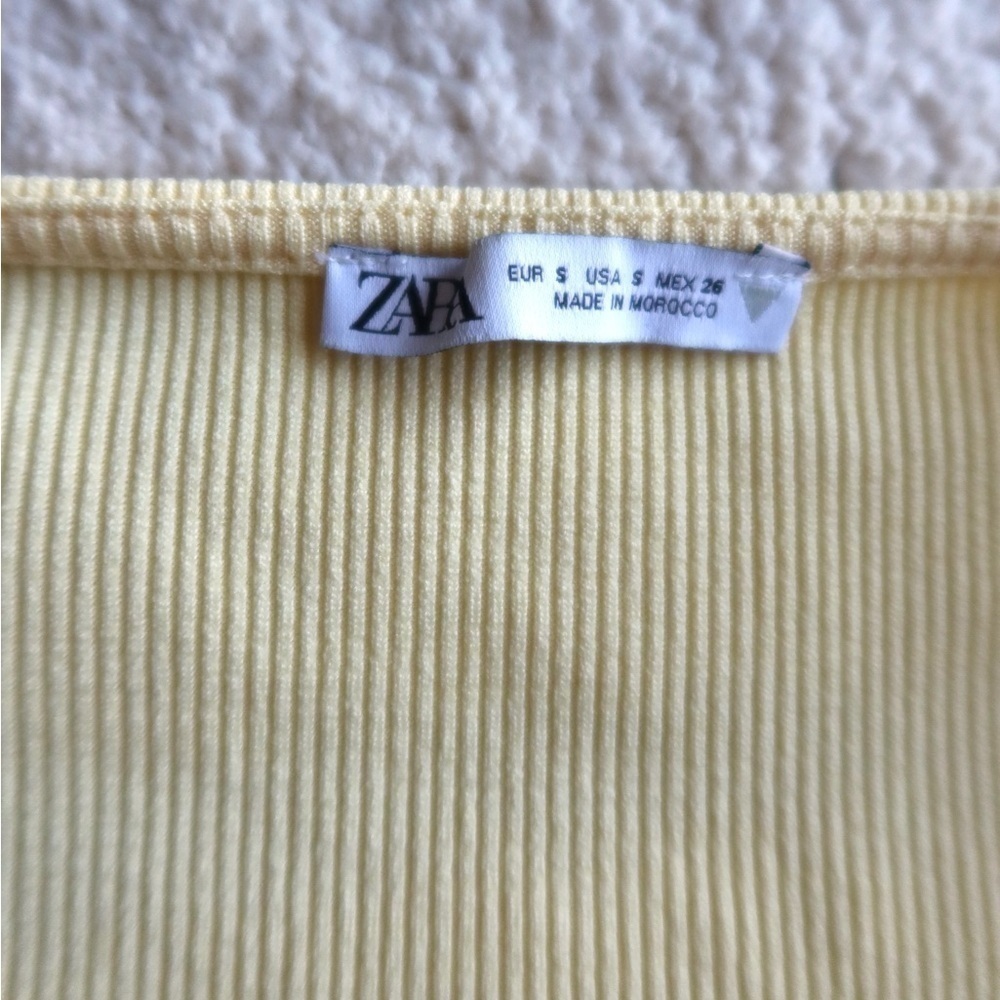 Zara Square Neckline Ribbed Top - Picture 3 of 6